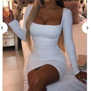 Baby boo-Candice Mini Dress in White